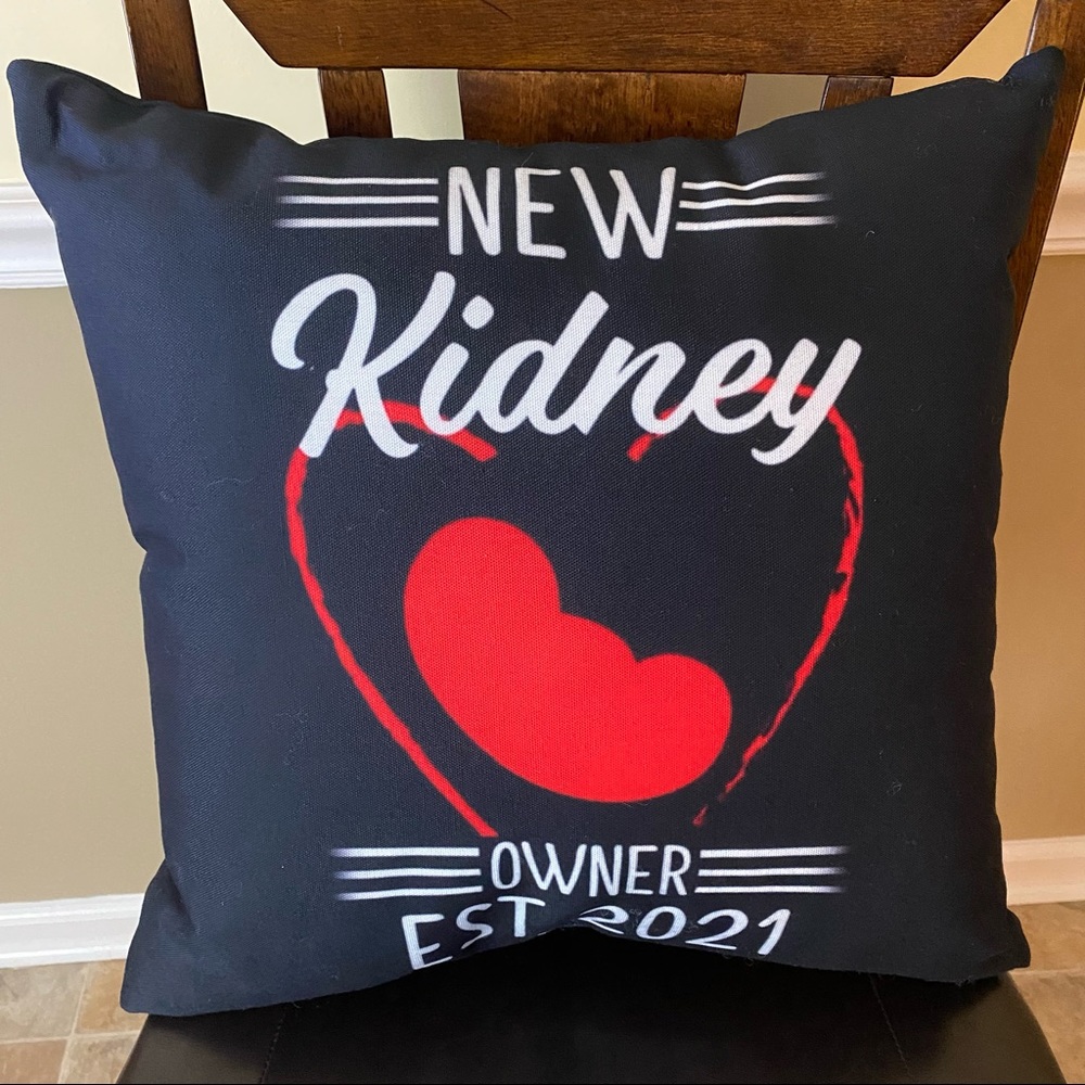 Throw Pillow for Kidney Recipient